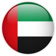 United Arab Emirates Flag glossy button N2