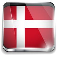 Denmark Flag Smartphone Application Square Buttons N2