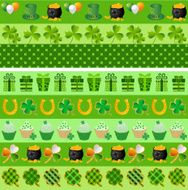 collection of vector st patrick&#039;s ornaments