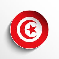 Tunisia Flag Sticker Button