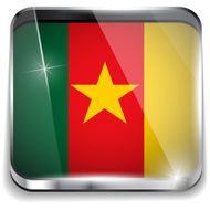 Cameroon Flag Smartphone Application Square Buttons N2