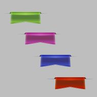 Set of Sleek Ribbons web icons template label design