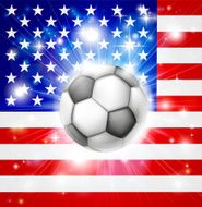 USA soccer flag