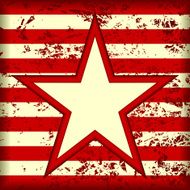 Star on a striped background