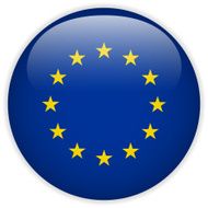 Europe Flag Glossy Button N4