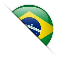 Brazil Flag Glossy Button Hidden N2