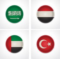 Flags of countries as fabric badges N29
