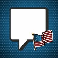 USA elections blank speech bubble