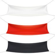 empty textile banners set N2