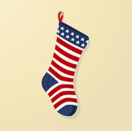 USA Christmas Stocking American Culture Flag
