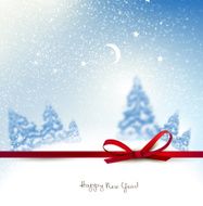 Beautiful Christmas background with blurred trees N2
