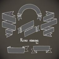 sketch geometric ribbon banners - 1 N2