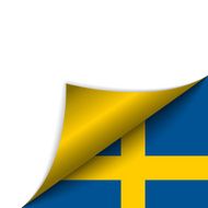 Sweden Country Flag Turning Page N4