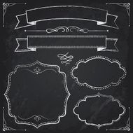 Chalkboard calligraphy banners N2