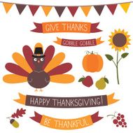 Thanksgiving vector set