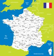 Map of France N12