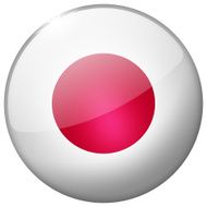 Japan Round Glass Button