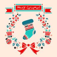 Holiday vintage Christmas card N4
