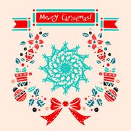Holiday vintage Christmas card N5