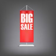 Big sale Vertical red flag at the pillar N2