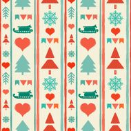 Holidays vintage Christmas seamless boarders pattern