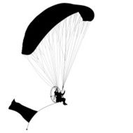Paragliding silhouette