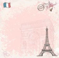 Background image on France with Eiffel tower