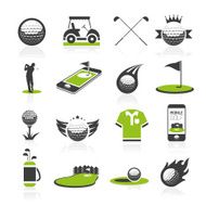 Golf icon set N7