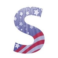 american flag letter S N2