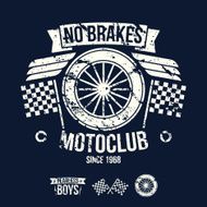 Emblem of the motorcycle club in retro style N4