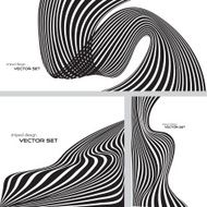 Abstract striped background set N4