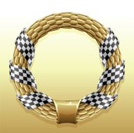 gold racing wreath