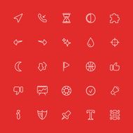 Set of thin icons Style lines Vector ui web app N3