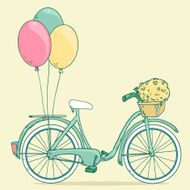 Vintage drawing bike