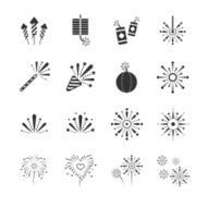 Stock Vector Illustration Fireworks icons