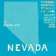 Map of Nevada with icons