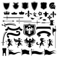 Heraldic set black