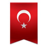 Ribbon banner - turkish flag
