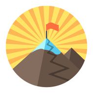 Mission Icon Flat style illustration