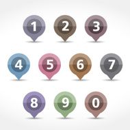 Map Markers with Numbers