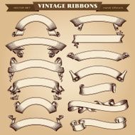 Vintage Ribbon Banners Vector Collection