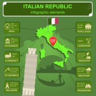 Italian Republic infographics statistical data sights
