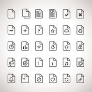 Vector Documents Icon Set Outline