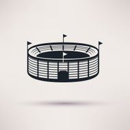 sports stadium vector icons in a flat style