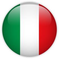 Italy Flag Glossy Button N6