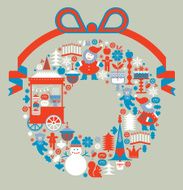 Christmas composition with blank space int