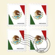 Mexico Flag - Cinco De Mayo Stamps