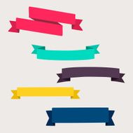 Set of design elements banners ribbons Vector illustration N5