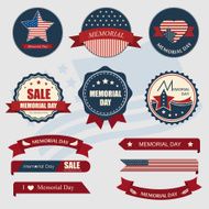 Set of memorial day label N3