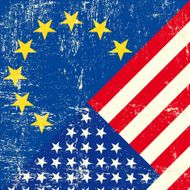 US and european grunge Flag
